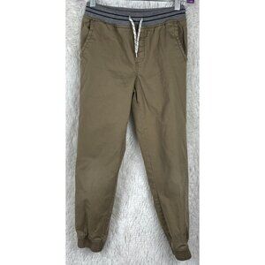 Cat & Jack Boys 10 Khaki Jogger Pants Drawstring Front & Back Pockets Stretch